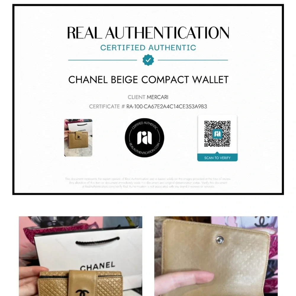 Chanel Beige Compact Wallet - Picture 16 of 16